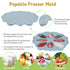 Silicone Baby Fruit Food Feeder Breastmilk Popsicle Mold Set, Baby Teething Toy for Safe Infant Self Feeding, Baby Food Freezer Tray with Lid for ...