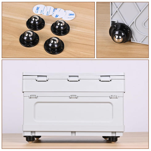 Secbolt 8 Pack Self Adhesive Caster Wheels 1 Inch for Furniture, Load Capacity 28LBS Per Wheel, Stick On Swivel Wheels for Small Appliance Storage...