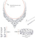 Udalyn Crystal Bridal Jewelry Sets for Women Necklace Earrings Bracelet Set for Wedding Rhinestone Bridesmaid Choices fit with Wedding Dress...