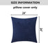 Home Brilliant Euro Sham Striped Decorative Corduroy Pillow Cover 24x24 Velvet Large Couch Throw Pillow Cover for Bedroom, 24 inch (60cm), Navy Bl...
