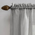 No. 918 Erica Crushed Sheer Voile Rod Pocket Curtain Panel, 51" x 63", Silver Gray...