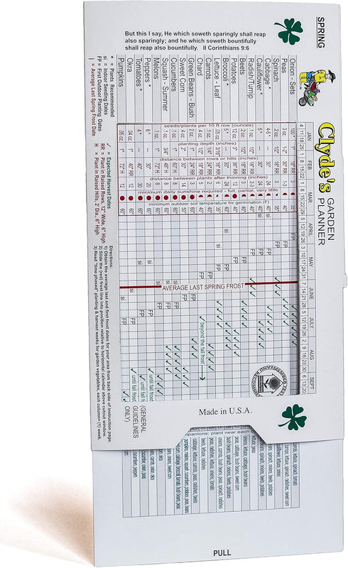 Clyde's Garden Planner - Clyde's Vegetable Planting Slide Chart...