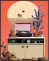 Posterizer 1 pcs-cactus , flowers , landscapes collage-Landscape & Nature Art-Retro Art-Gift for Nature, Surfers and Beach Lovers - UNFRAMED Wall ...