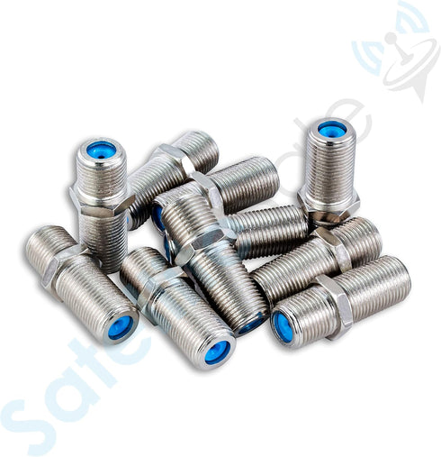 SatelliteSale High-Frequency F81 Coaxial Barrel Connectors Female to Female F-Type 3Ghz Adapter Coupler Pack of 2 Pcs...