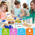 Wooden CVC Reading Spelling Game for Kids, Sight Words Flash Cards for Preschool Kindergarden Learning Activities, Montessori Educational Toys Gif...