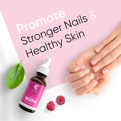EIRO Biotin Liquid Drops | 6000mcg per serving | Healthier, Stronger, Faster - Hair & Nails | Superior Absorption...