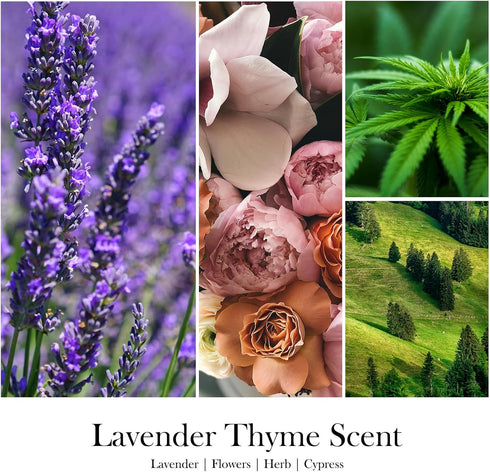 Scented Candles for Home - Lavender & Thyme Scented Candle | Aromatherapy Candles, Soy Candles for Home Scented, 7oz Amber Jar Candles Gift for Wo...
