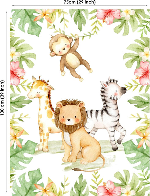 UNIQUE Safari Fabric Panel 19x25 in, Quilting Panel, Baby Quilt Panel, Cotton Baby Panel, Blanket Panel, Cotton Fabric for Quilting...