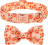 Fall Boy Dog Collar Bow Tie,Orange Maple Leafs Rugby Dog Collar with Safety Metal Buckle Adjustable Thick Puppy Collars for Small Medium Large Dog...