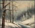 Posterizer 1 pcs-snowy jungle in winter in oil painting style-12-Landscape & Nature Art-GIft for Men Women Teens-Dining Room Decor- unframed wall ...