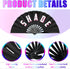 Amyhill Rave Fan 2 Packs Large Folding Hand Fan festival fan Bamboo Chinese iconic fan with Voice for Men and Women Party Performance, Dance, Deco...