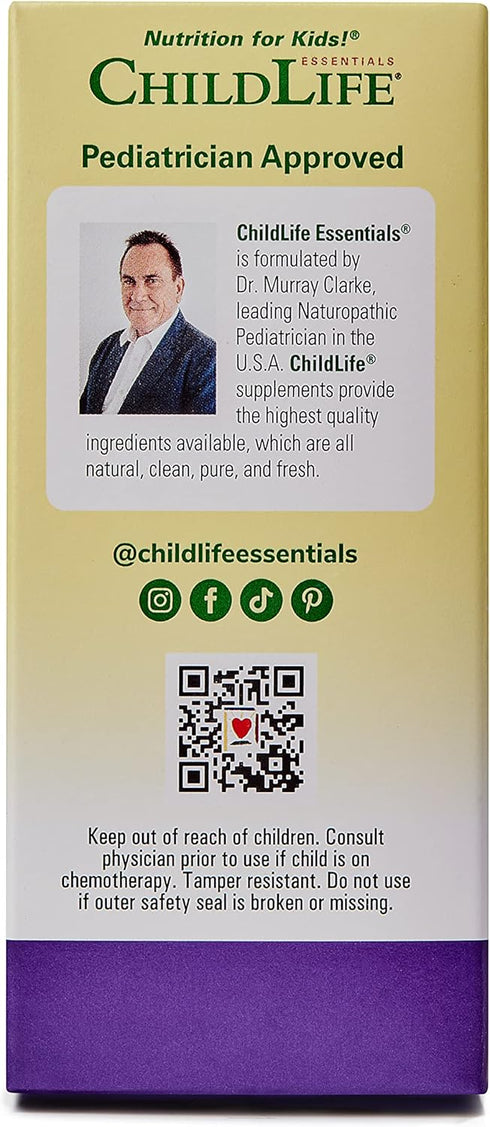 CHILDLIFE Essentials Organic Liquid Elderberry - Elderberry Syrup for Kids Immune Support, Non-GMO, USDA Organic, Black Elderberry for Kids 1 Year...