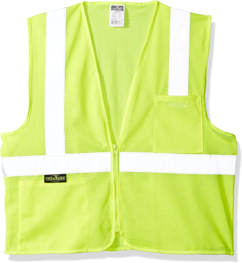 Radians SV2ZGMM Polyester Mesh Economy Class 2 High Visibility Vest with Zipper Closure, Medium, Green...