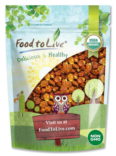 Food to Live Organic Golden Berries, 8 Ounces Non-GMO, Whole Dried Berries, Unwseetened, Sulfite-Free, Kosher, Vegan, Bulk. Rich in Vitamin A. Sof...