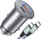 USB C Car Charger Super Mini AINOPE All Metal 54W Fast USB Car Charger PD&QC 3.0 Dual Port Car Adapter Compatible with iPhone 15 Pro Max/Mini iPho...