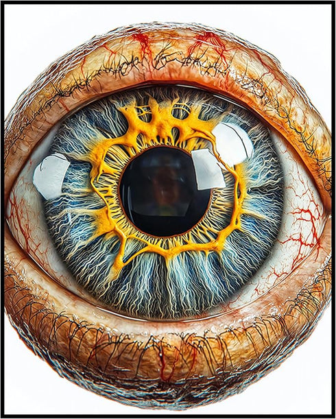 Posterizer 1 pcs-anatomical illustration of the human eye 1-Teachers & Classrooms-Abstract & Modern Art-School and classroom art- unframed wall ar...