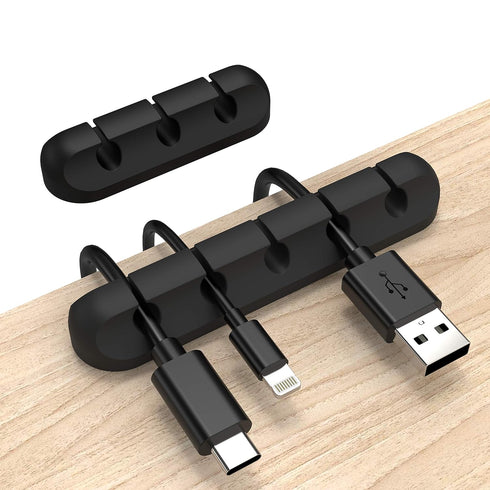 Cord Organizer, Cable Clips Cord Holder, Cable Management USB Cable Power Wire Cord Clips, 2 Packs Cable Organizers for Car Home and Office (5, 3 ...