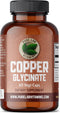 Copper Glycinate Mineral Supplement -1 mg - 60 Vegan Caps by Pure Lab Vitamins - Essential for Collagen Production, Supports Immune System & Red B...