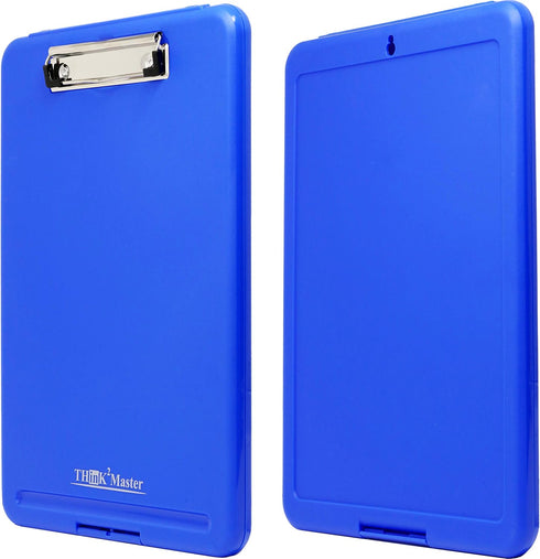 Think2Master Blue Plastic Storage Clipboard. | 25% Heavier & 25% Sturdier| Heavy Duty and Won’t Flex or Bend Like Other Brands (Compare The Weight...
