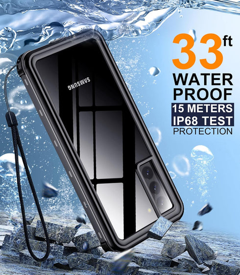 Temdan for Samsung Galaxy S21 Case Waterproof with Built-in Screen Protector 360 Full Body Underwater Case Shockproof Dustproof for Samsung S21 Ph...