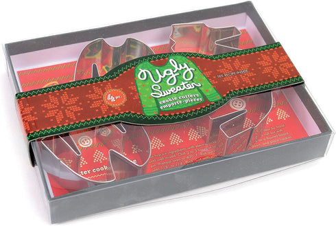 Fox Run Brands Ugly Sweater Cookie Cutter Set, Metallic...