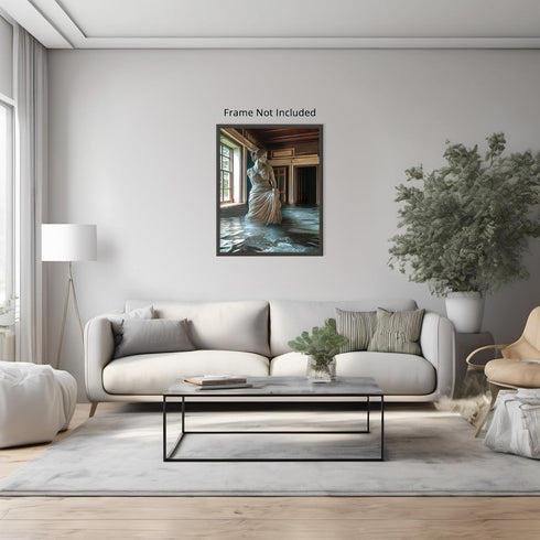 Posterizer 1 pcs-horror abstract art-ghost woman in the house-Gothic Art-Fantasy & Fiction Art-Gift for Men Women Entrepreneur Teens - unframed wa...