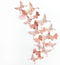 pinkblume Rose Gold Butterfly 3D Wall Decals Stickers DIY Removable Decorative Metallic Paper Swallowtail Butterflies for Home Decorations Kids Ro...