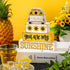 4 Pcs Summer Wooden Tiered Tray Decor Farmhouse Decorative Fake Book Decor Tiered Tray Decor Rustic Table Decor Books Stack Sign for Home Office (...