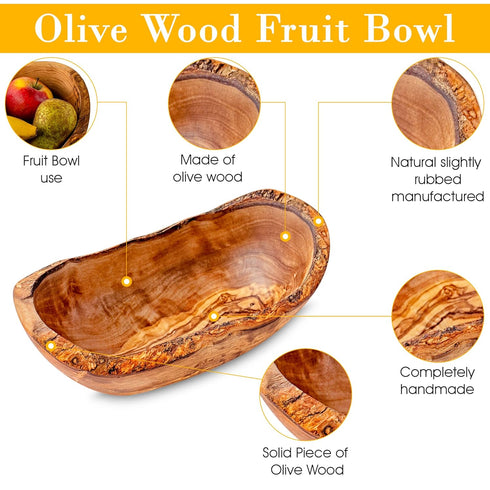 OLIVANERA olive wood rustic dipping bowl 5,5 * 3 * 3 inch,decorative wooden bowl, small wooden bowl, Handcrafted mixing Bowls for Serving Nuts Des...