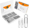 500 Pack Paper Clips by Luxurecourt - 3 Assorted Sizes of Silver Small and Large Paperclips Bulk, Rust-Resistant Nickel Plated Steel Clips, Essent...