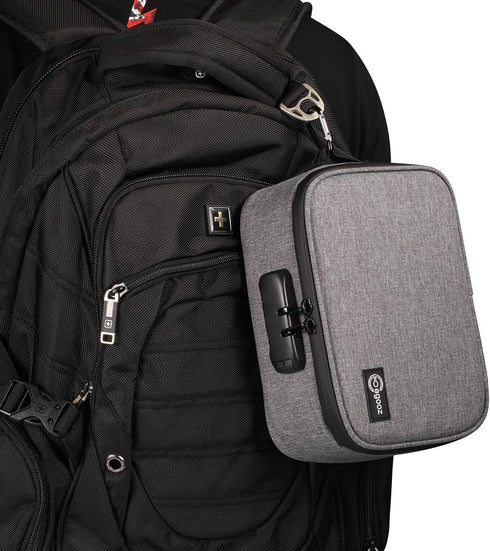 Egooz Large Smell Proof Stash Locking Bags with Combination Lock - Waterproof Smell Proof Containers Box Case for Home and Travel Grey...