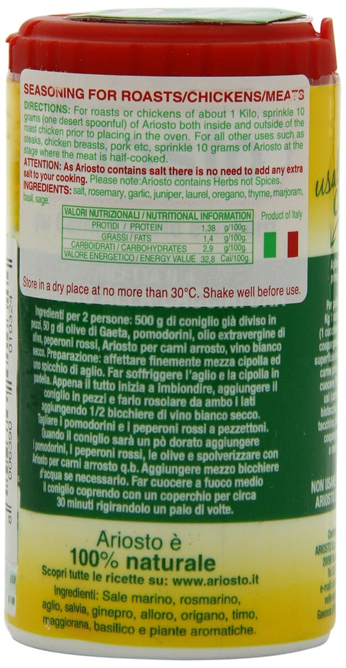 Ariosto Meat Seasoning, Roasted and Grilled, 2.8 Ounce, 1 Pack...