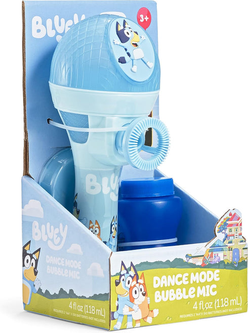 BLUEY DANCE MODE Bubble Machine and Toy Microphone | Bluey Toy for Baby, Toddlers and Kids | includes Bubble Solution...