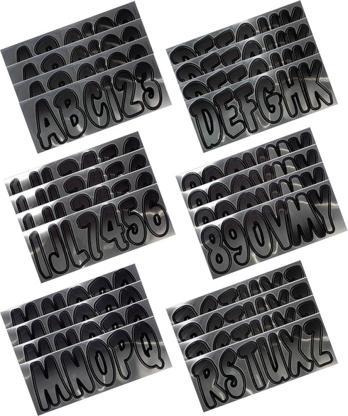 Hardline Products Series 200 Factory Matched 3-Inch Boat & PWC Registration Number Kit, Chrome/Black - CHBKG200...