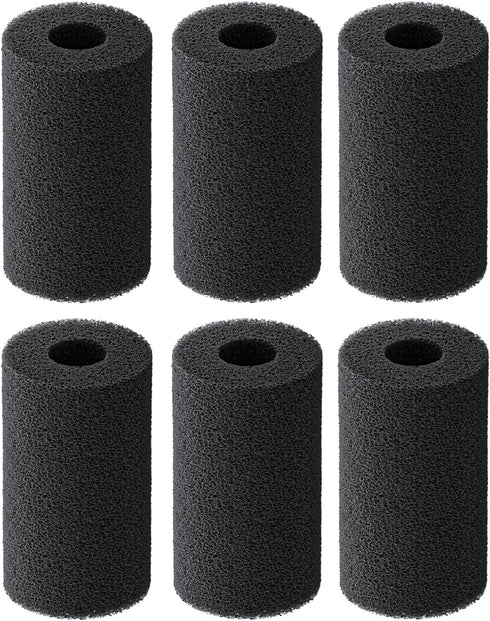 Pawfly 6 Pack Pre-Filter Sponge, Aquarium Filter Sponge 0.8" Intake Sponge Foam Roll for Small Fish Shrimp Fry Fish Tank Covers Accessories...