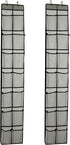 Over The Door Shoe Organizer, 14 Large Mesh Pockets Hanging Shoe Rack for Closet Organizers and Storage, Gray, 2-pack (gray)...