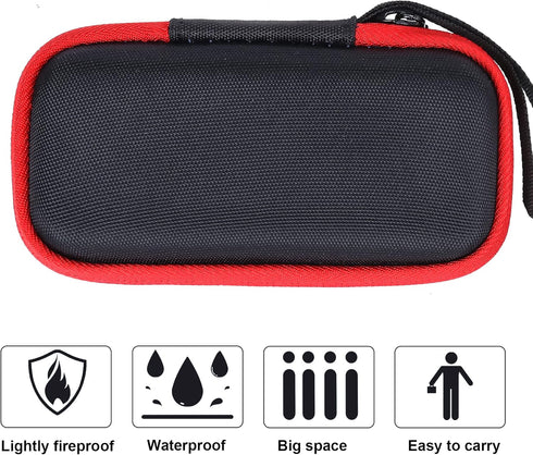 co2CREA Hard Travel Case Replacement for Bosch GLM 20 Compact Blaze 65' Distance Measure (Black Case + Inside Blue + Red Zipper)...
