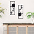 TYLCC Black Wall Decor Metal Wall Art Decor Minimalist Abstract Wall Art Wrought Iron Hanging for Bedroom Living Room Wall Decor - 2 Pcs (Simple-1...