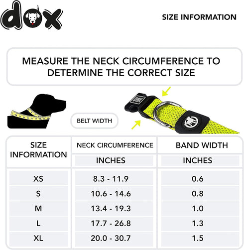 DDOXX Dog Collar Air Mesh, Adjustable, Padded | Many Colors & Sizes | for Small, Medium & Large Dogs | Collars cat Puppy pet Kitten | Yellow, XS...