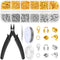 1200Pcs Crimp Beads Supplies for Jewelry Making, Including Crimp covers, Crimp Tubes, Bracelet Clasps and Closures, Crimp Ends, Jump Rings, Crimpi...