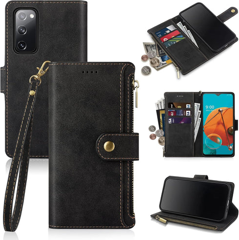 Antsturdy for Samsung Galaxy S20 FE Wallet Case with Card Holder,S20 FE Phone Case RFID Blocking PU Leather Flip Protective Cover Credit Card Slot...