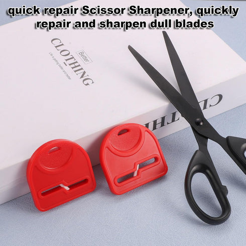 2pcs Scissor Sharpener Tool, Handheld Small Sharpening Scissors Tool Fabric Hair Scissors Sharpener Scissors Sharpening Accessories for Repair Qui...