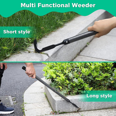 Crack Weeder, Manual Crevice Weeding Tool Weed Puller for Sidewalk Paver Deck Boards,Steel Crack Weeder Crevice Weeding Tool with Comfortable Hand...