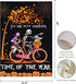 Halloween Garden Flag?12x18 Inch Double-sided Horror Pumpkin Ghost Cycling Pattern House Flag for Outdoor Yard Home Decoration...