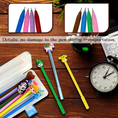 24 Pieces Cute Pens Kawaii Styles Cartoon Gel Ink Pens Cute Gel Black Ink Writing Pens for Office Presentations Fun Kawaii Pens for Kids Classroom...