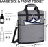 Tirrinia Insulated Wine Gift carrier - 3 Bottle Travel Wine Carry Cooler Tote Bag with Handle and Adjustable Shoulder Strap, Grey...