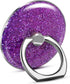 Bling Glitter Phone Grip, Round Cell Phone Ring Holder Stand Purple for Women Girls, Compatible with Smartphone, Tablet, E-Reader, Etc (PU)......
