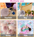 BQTQ 20 Pieces Faux Fur Pom Pom Balls DIY Faux Rabbit Fur Fluffy Pompoms with Elastic Loop for Hats Keychains Scarves Gloves Bags Accessories(10 S...