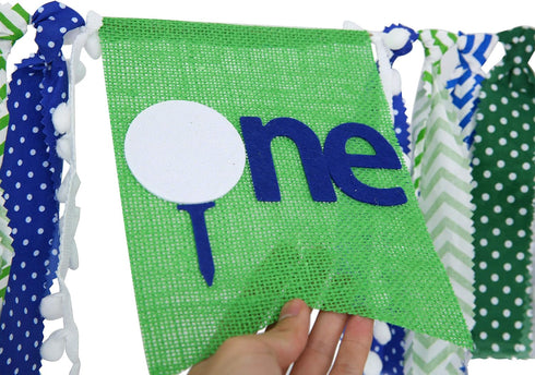 Golf High Chair Banner for 1st Birthday - First Birthday Decoration for Baby's,The First Gift for The Birthday Party,Photo Props For Birthday Part...