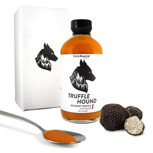 Seed Ranch Gourmet Truffle Hound Hot Sauce - Medium Heat - Spicy & Savory Truffle Hot Sauce with Chile de Arbol, Ghost Pepper & Garlic - Vegan, No...